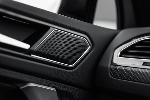 Car interior audio system carbon fiber