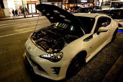 Tokyo street sports cars Shibuya